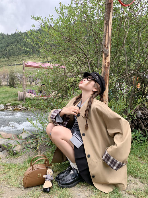 <曾小咸推荐>现货秒杀 ！微信超特价！美拉德风风衣外套 日常289.99 立减140 秒杀149.99！！ 商品图7