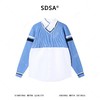 SDSA男装2026新款高贵轻奢时尚撞色拼接假两件毛衣衬衫百搭休闲 商品缩略图0