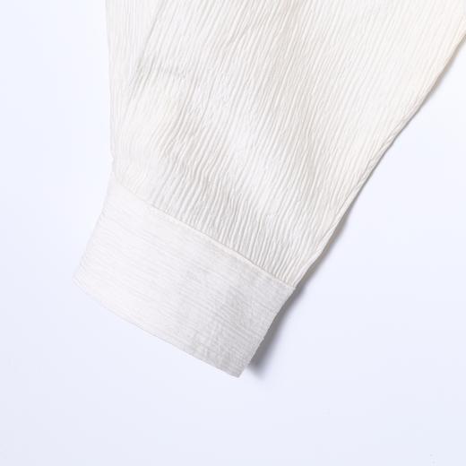 SDSA男装2026新款高贵轻奢韩版简约纯色暗纹褶皱衬衫百搭衬衣外套 商品图3