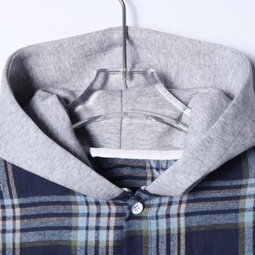 SDSA男装2026新款高贵轻奢休闲文艺连帽格纹衬衫百搭时尚简约衬衣 商品图1
