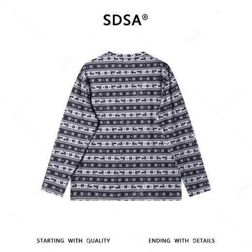 26T44SDSA男装2026新款高贵轻奢韩版简约撞色趣味条纹长袖T恤百搭宽松 商品图4