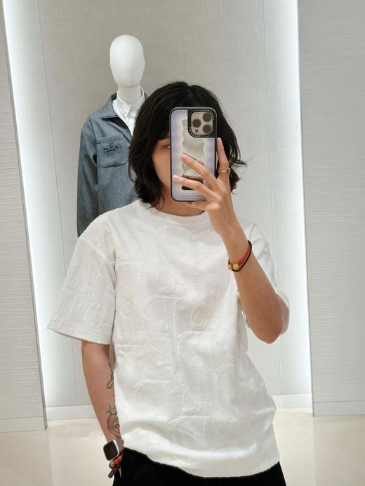 迪奥 25SS Oblique提花短袖T恤 男女同款 白色（DY） 商品图1