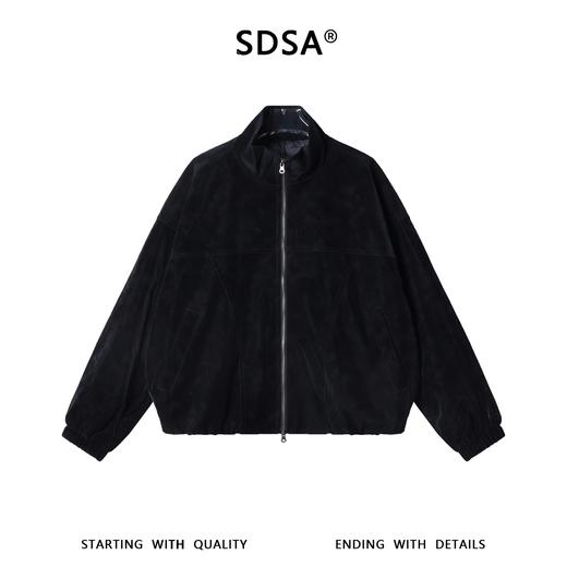 SDSA男装2026新款高贵轻奢时尚亲肤拉链立领夹克外套纯色时尚简约 商品图0