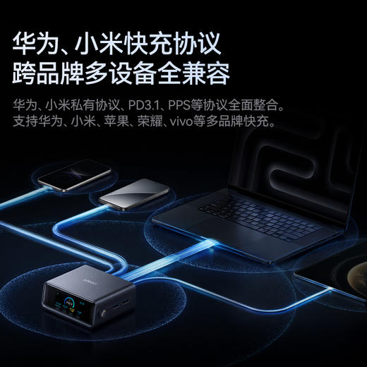【新品】Anker安克 Prime系列 250W桌面充Pro+ 跨品牌多设备全兼容 支持华为/小米快充协议 A2345Pro 商品图7