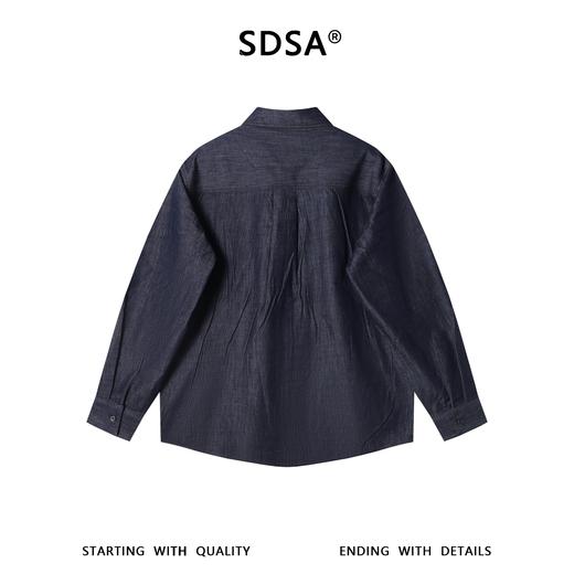 SDSA男装2026新款高贵轻奢美式休闲复古纯色长袖衬衫百搭通勤衬衣 商品图4