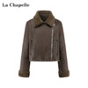 天猫同步【皮毛一体】拉夏贝尔/La Chapelle翻领拉链pu外套女复古时髦加厚保暖短上衣冬季新款 商品缩略图0