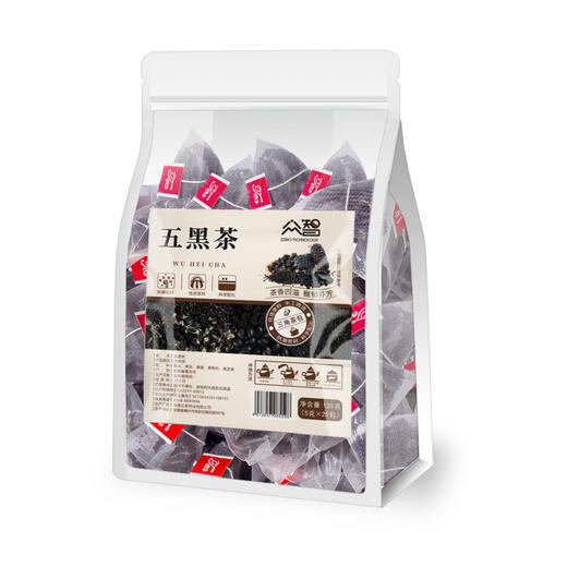 五黑茶 以黑养黑乌黑浓密 桑葚黑米黑枸杞黑芝麻老牌子老式小包装发 商品图2