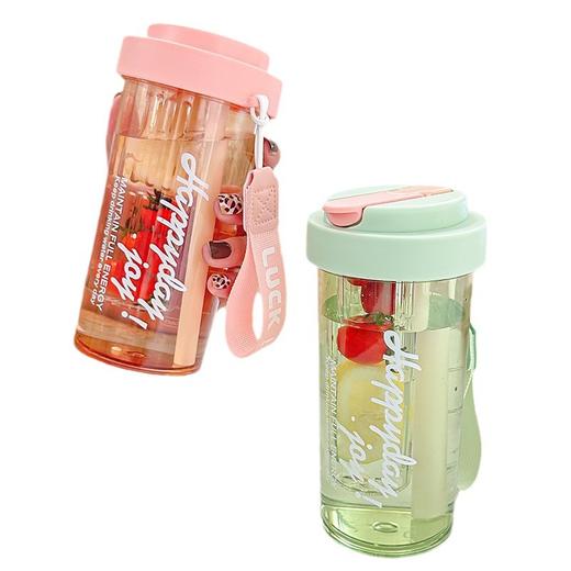 【独立茶仓❗可轻松过滤】新款耐高温水杯女生便携春夏季高颜值塑料吸管水壶pc大容量水杯子。rh 商品图3