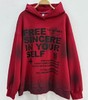 NC连帽喷漆字母大图长袖卫衣50709（红）秋季253012070321 商品缩略图0