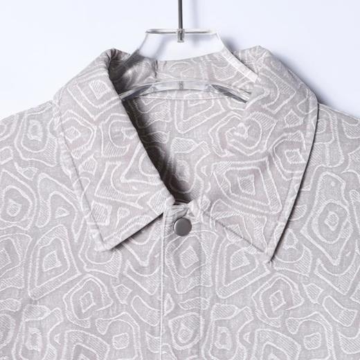 SDSA男装2026新款高贵轻奢时尚简约几何图案设计长袖衬衫百搭时尚 商品图1