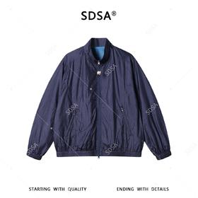 SDSA男装2026新款高贵轻奢简约纯色拉链立领夹克外套拉链口袋百搭