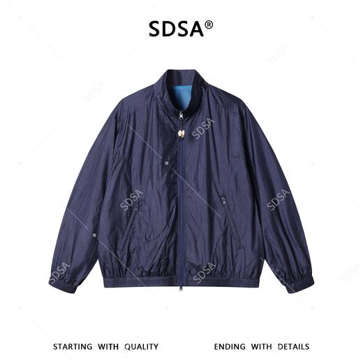 SDSA男装2026新款高贵轻奢简约纯色拉链立领夹克外套拉链口袋百搭 商品图0