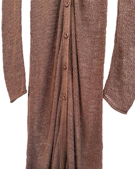 女款V领针织长开衫连衣裙zo001 商品图2