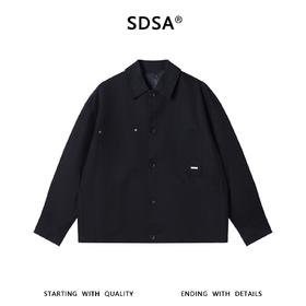SDSA男装2026新款高贵轻奢美式复古纯色工装夹克外套百搭简约外套