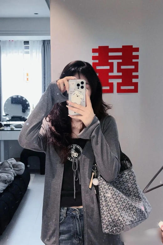 戈雅 灰色 老花 小号 hobo 单肩包 商品图3