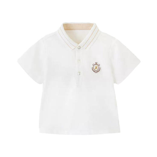 英氏男童上衣圆领短袖翻领T恤夏季薄YRTCJ2P411A 商品图3