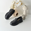 经典鲨2026年春季专柜新品牛皮革黑色圆头舒适浅口乐福鞋女KW233-617011 商品缩略图3