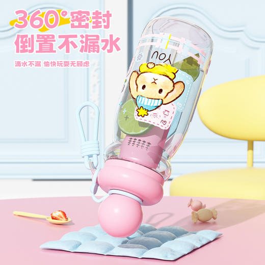 【旋转开盖❗便携饮水】一体式设计，防尘不易丢，新款高颜值杯子儿童塑料杯夏季便携水杯卡通双饮塑料杯水杯学生。rh 商品图3