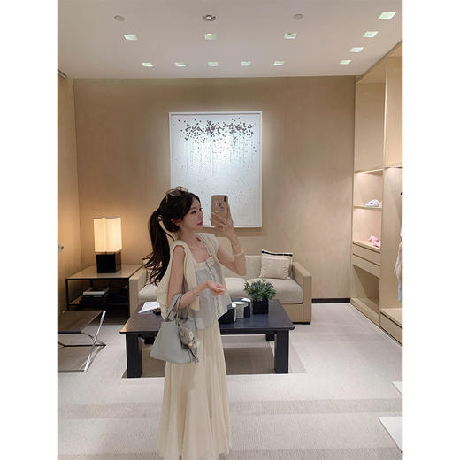 金蘑菇菇 夏日蓝白 / 重工蕾丝拼接背心+矜贵BC纱裙 商品图4