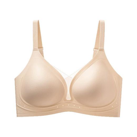 SDE-659#  轻奢缎面超薄桑蚕丝软支撑内衣女无钢圈固定杯防下垂大码文胸（单件） 商品图4