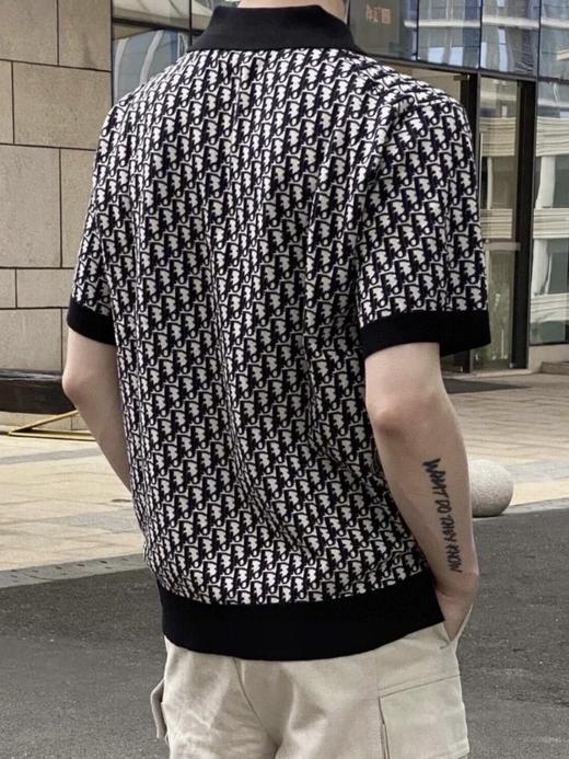 迪奥 25ss字母logo满印老花短袖Polo衫 男女同款 黑色（DY） 商品图3