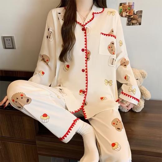 YW买手优选卡通仿棉睡衣女款可外穿贝壳刺绣边家居服套装170545581（预售3-5天发货） 商品图3