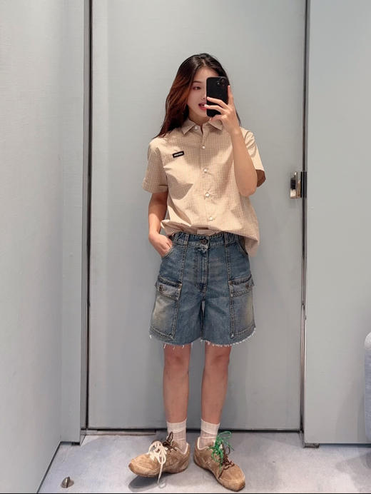 缪缪 26Ss新款工装牛仔短裤（MM） 商品图4