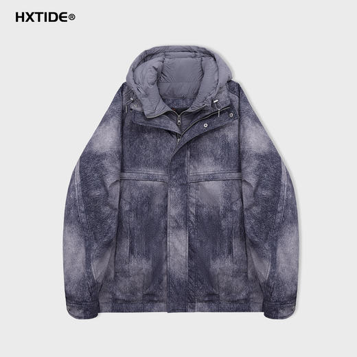 【新品上新】HX 冬季假两件短款带帽羽绒服90绒C100540007101/02 商品图4