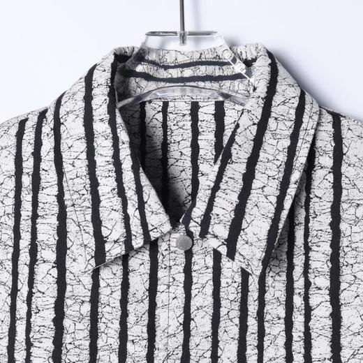 SDSA男装2026新款高贵轻奢美式复古条纹衬衫夹克肌理感宽松外套 商品图1