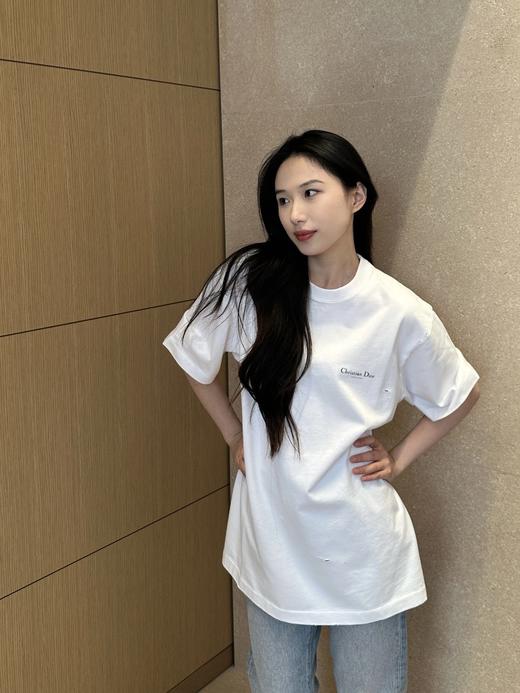 迪奥 25FW铃兰印花短袖T恤 男女同款 白色（DY） 商品图7