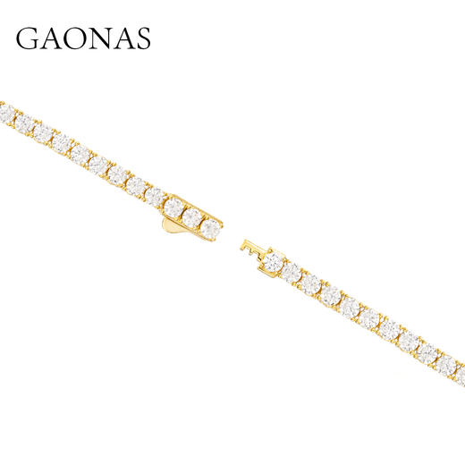 GAONAS高纳仕 龙马时尚贵气金色豪镶手链11920SGO 商品图2