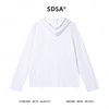 SDSA秋季高级感新款男士纯色半纽扣连帽抽绳长袖T恤宽松百搭上衣 商品缩略图4