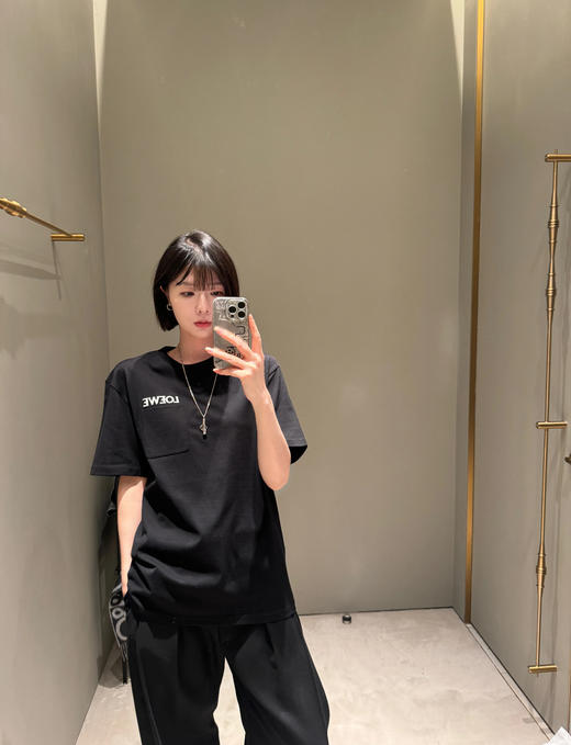 罗意威 2026早春新款 口袋刺绣T恤 黑色（MM） 商品图3