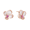 ［东方幸趣］18K玫瑰金贝母镶钻耳饰#吉叶 商品缩略图4