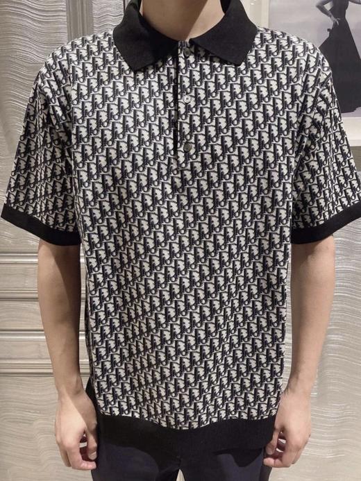 迪奥 25ss字母logo满印老花短袖Polo衫 男女同款 黑色（DY） 商品图2