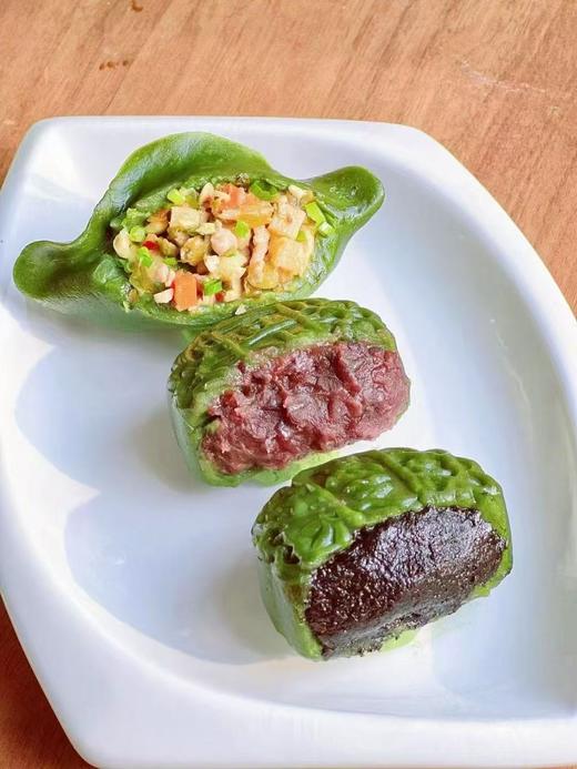 【山歌郁选】清明粿  艾青与食材的交融在一起，咬一口，满满的享受，小时候的味道。 商品图5