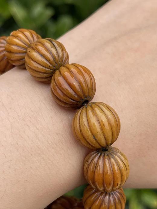 藏传老灵骨雕瓜棱珠手链，顺丰包邮 商品图13