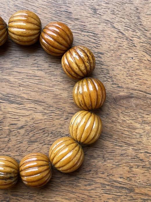 藏传老灵骨雕瓜棱珠手链，顺丰包邮 商品图8