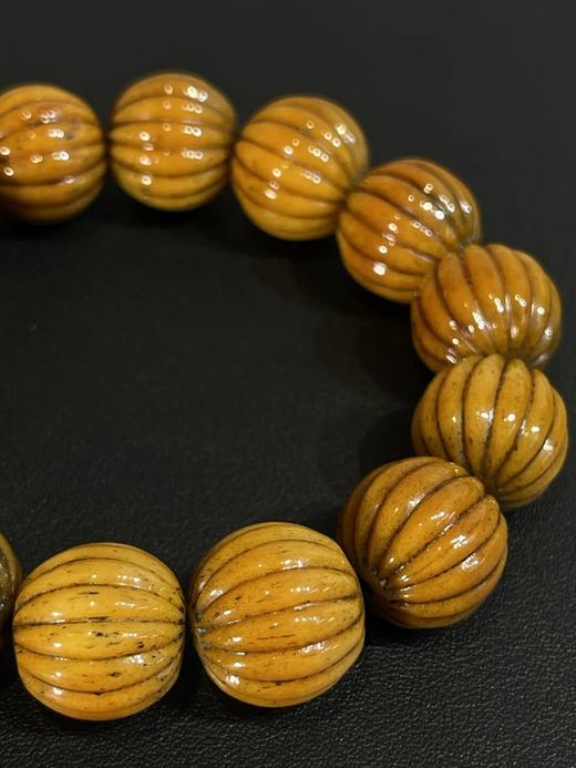 藏传老灵骨雕瓜棱珠手链，顺丰包邮 商品图12