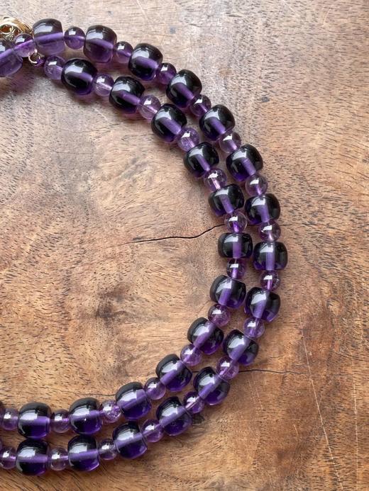 天然紫水晶鼓珠项链，顺丰包邮 商品图6