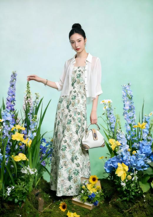 HJ2A03_皓色_开衫_春夏_复古翻领短款单排扣七分袖显瘦上衣_高级女装_BERNIEELEN 伯妮斯茵 商品图7