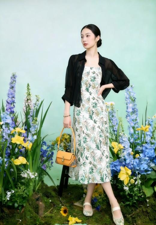 HJ2A03_皓色_开衫_春夏_复古翻领短款单排扣七分袖显瘦上衣_高级女装_BERNIEELEN 伯妮斯茵 商品图12