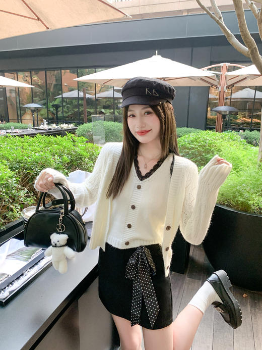 <曾小咸推荐>3.11现货秒杀 ！微信超特价！韩系蕾丝边假两件针织衫 日常219.99 立减130 秒杀89.99！！ 商品图12