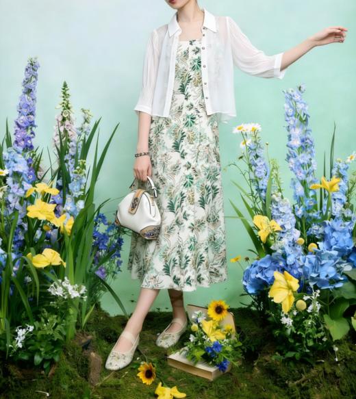 HJ2A03_皓色_开衫_春夏_复古翻领短款单排扣七分袖显瘦上衣_高级女装_BERNIEELEN 伯妮斯茵 商品图2