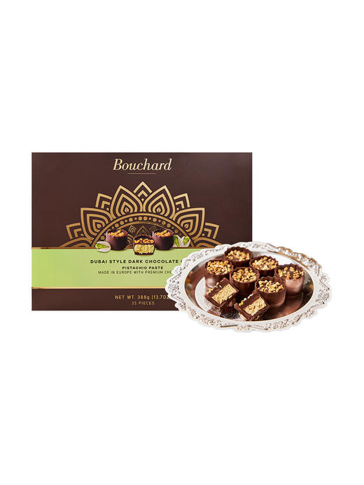 MM 山姆 Bouchard德国进口 迪拜风味开心果酱夹心黑巧克力杯 388g 商品图0