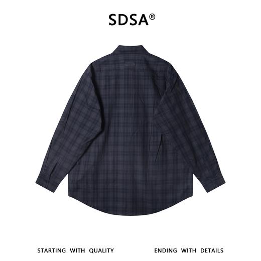 SDSA男装2026新款高贵轻奢美式老钱风简约格纹长袖衬衫百搭时尚 商品图4