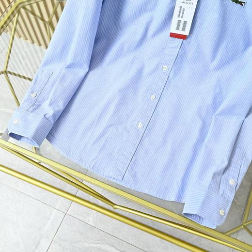 饿鱼2026男士春季条纹立领纯棉休闲长袖衬衫 商品图8