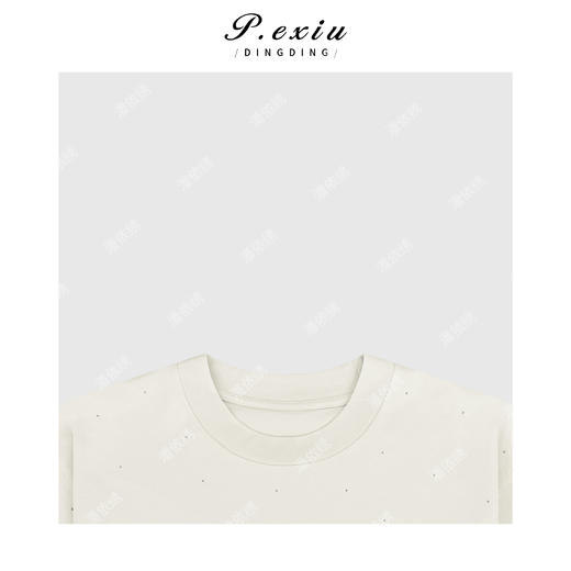 03-2潘依绣丁丁宠粉简约百搭贴钻圆领短袖T恤Q3464 商品图2