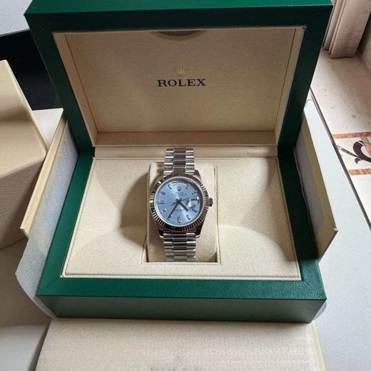 【女神节专享福利】劳力士DD星期日历型当中最奢华低调的一款冰蓝盘铂金腕表40mm表径瑞士机芯 商品图3