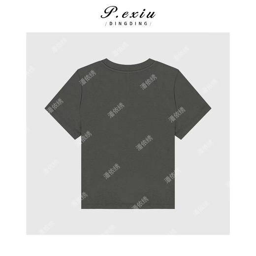 03-2潘依绣丁丁宠粉极简主义拼接短袖圆领T恤Q3645 商品图1